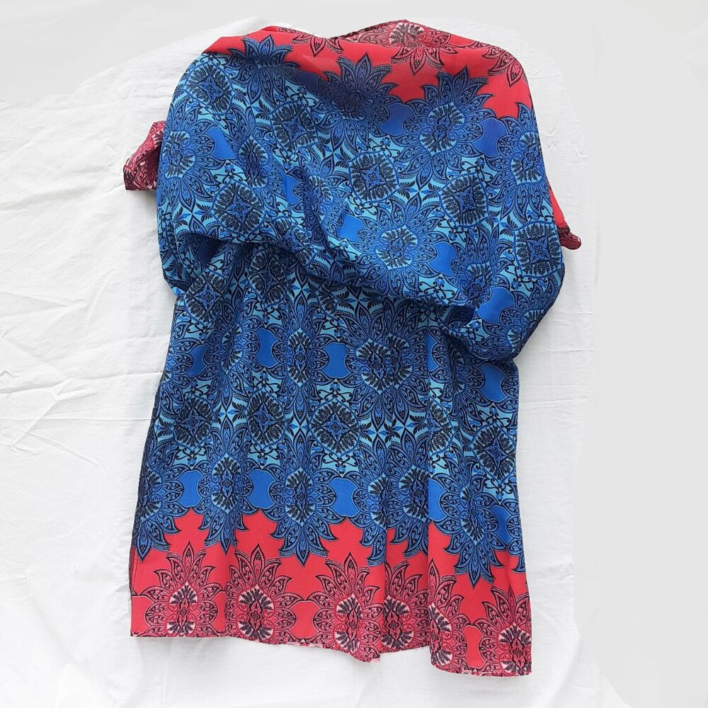 KAREN KANE Red & Blue NWOT Handkerchief Tank Top | Size XL - Picture 7 of 9